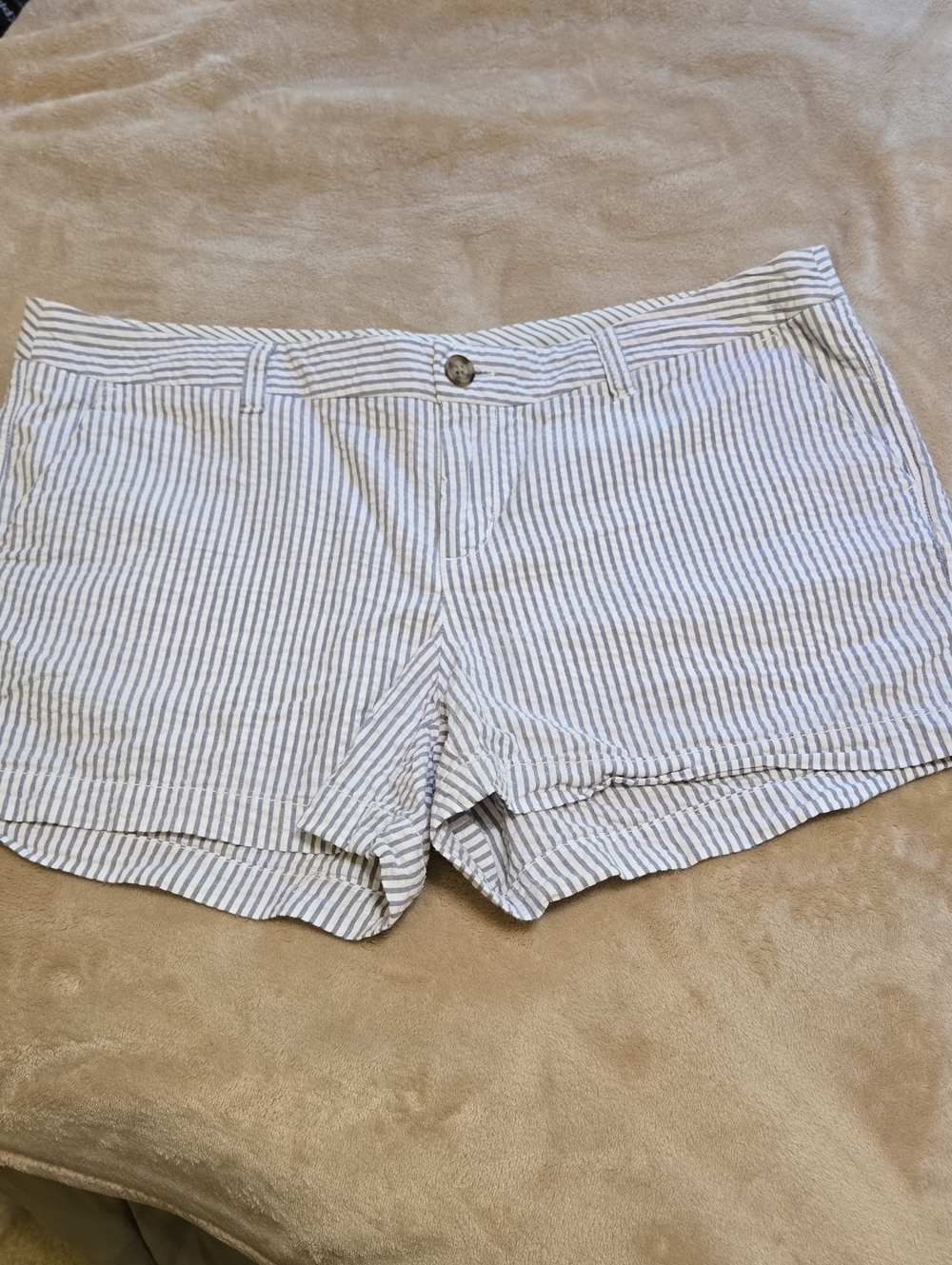Merona White and Blue Striped Women’s Shorts